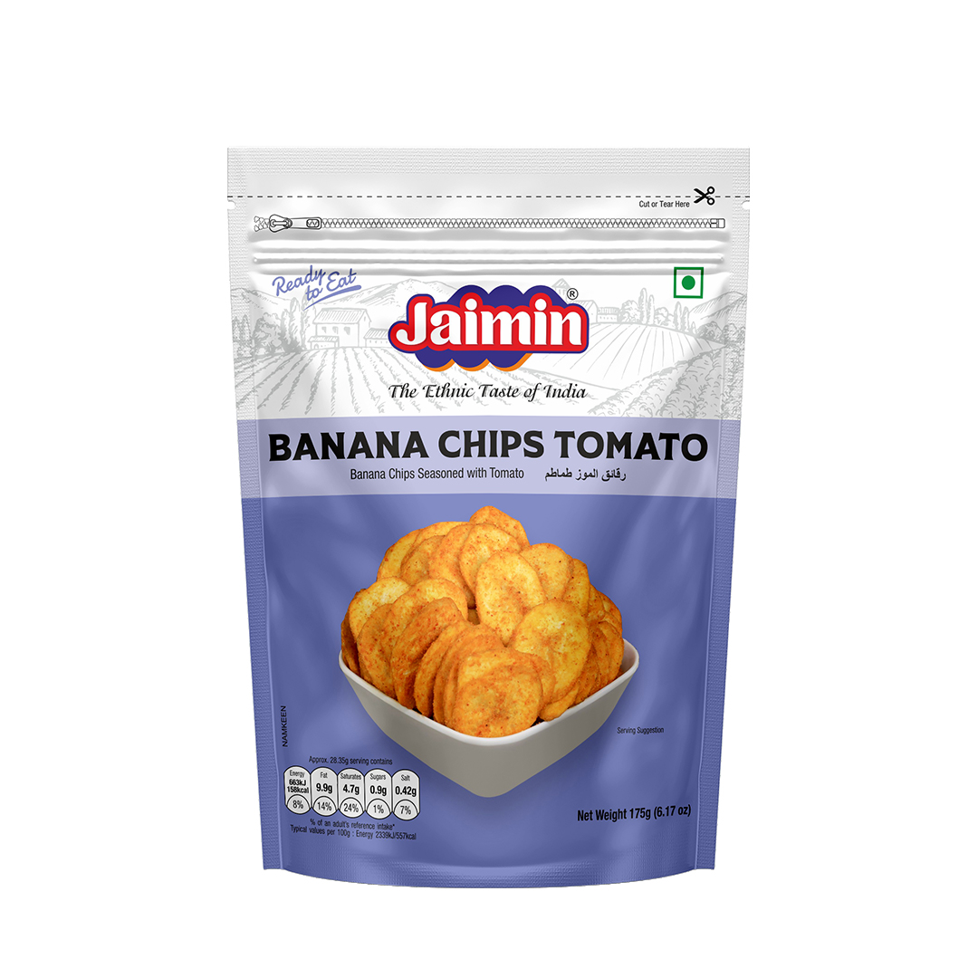JAIMIN BANANA CHIPS TOMATO FRONT